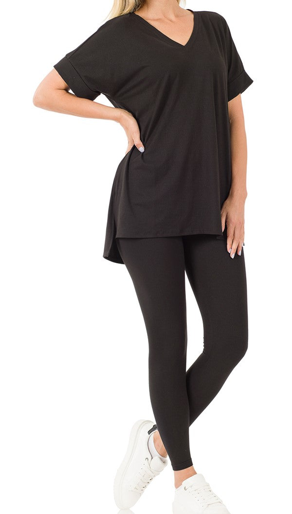 CAUSAL SHORT SLEEVE PANTS SET - ANY OCCASION SET